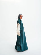 DAILY HOODIE DRESS - PETROL Green