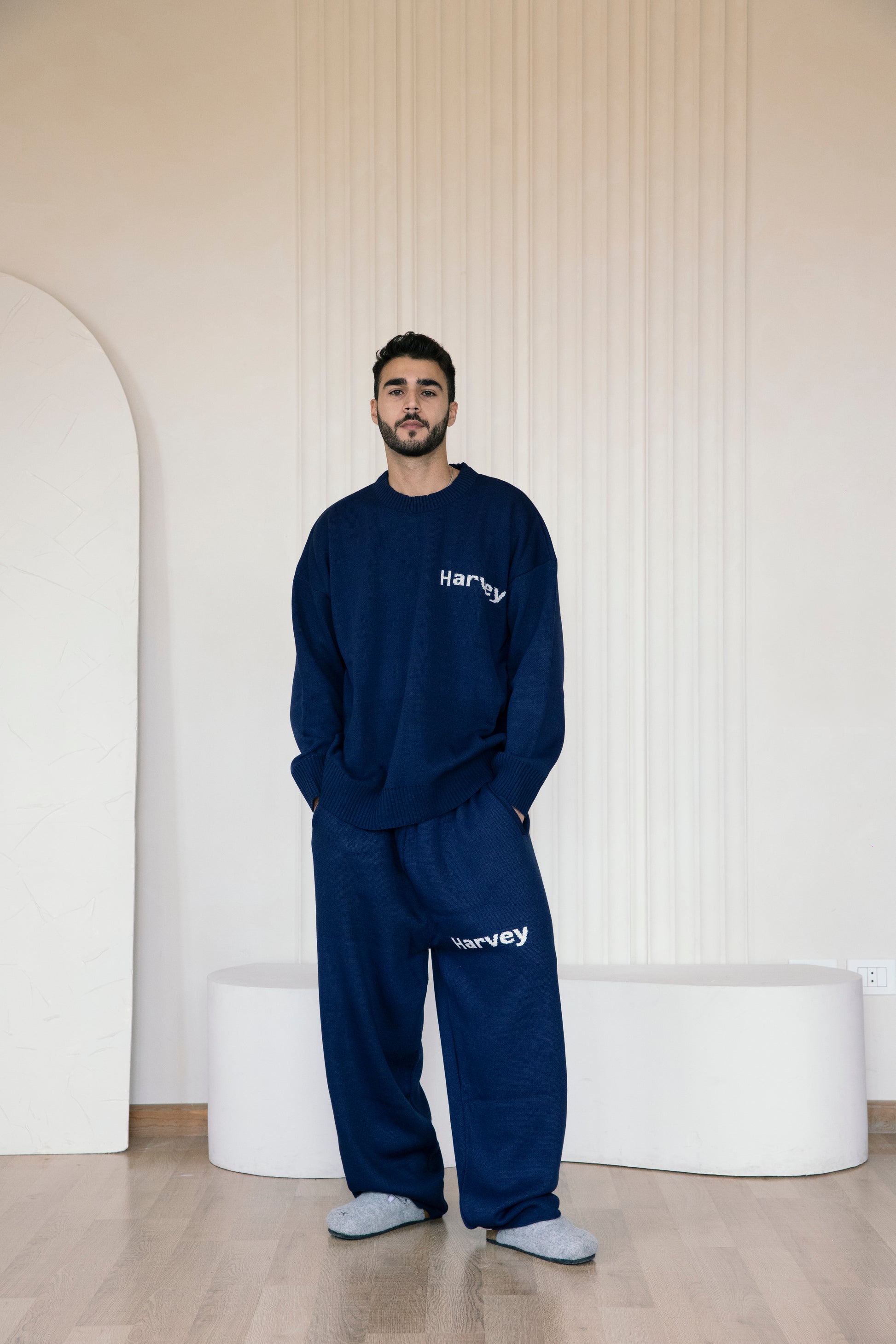 Oversized Jumper Set - Navy Blue