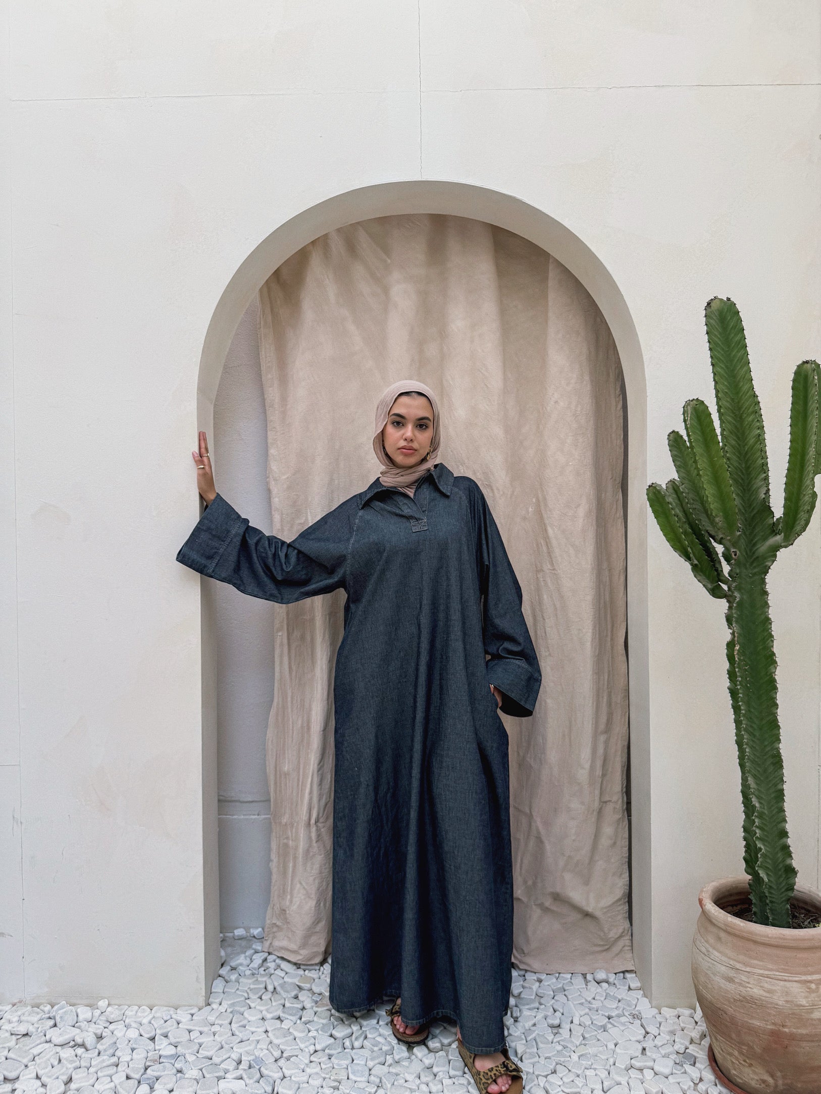 EVERYDAY DENIM DRESS - WASHED INDIGO