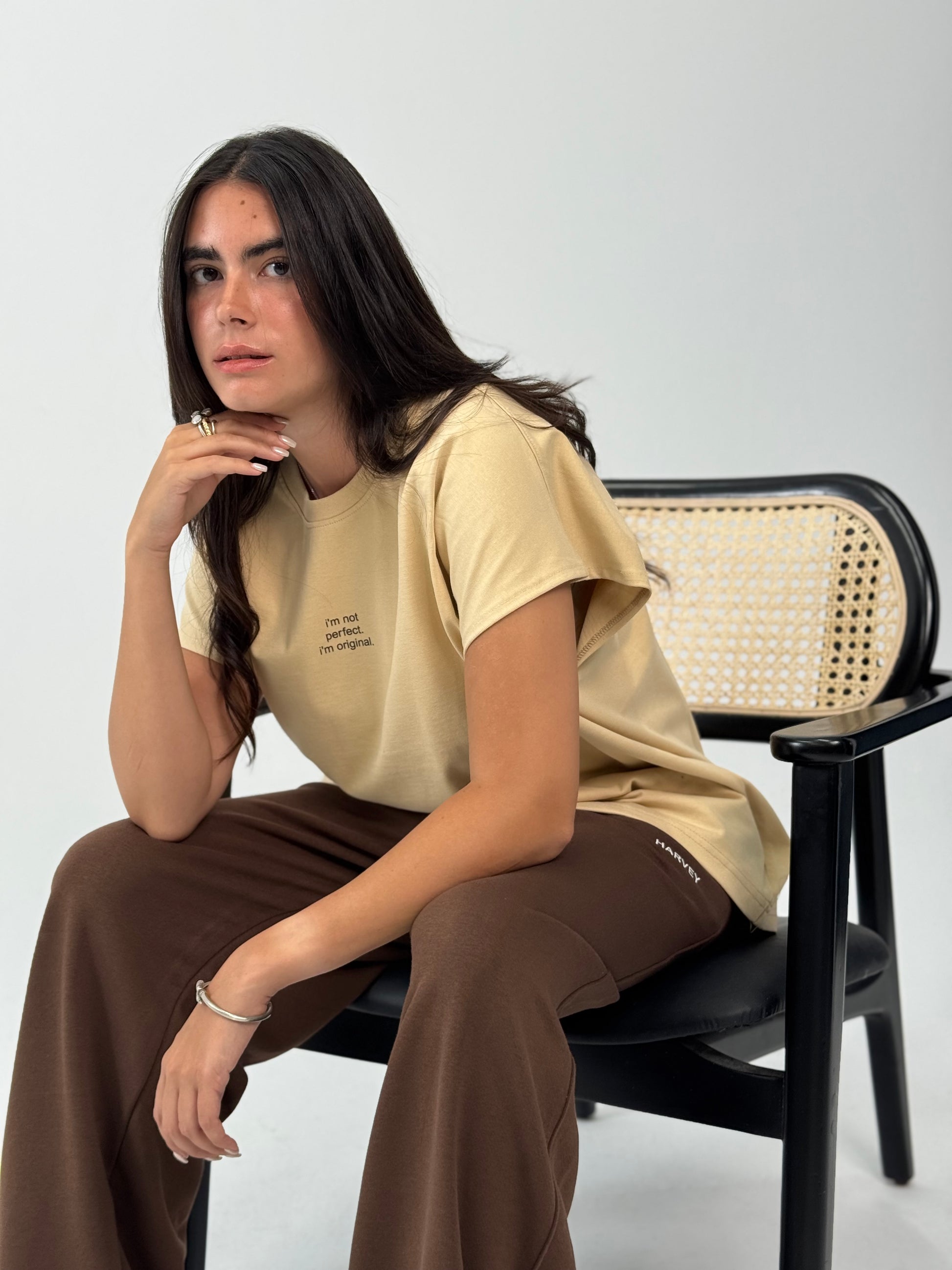 NOT PERFECT TEE - BEIGE