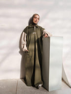 DAILY HOODIE DRESS - Olive