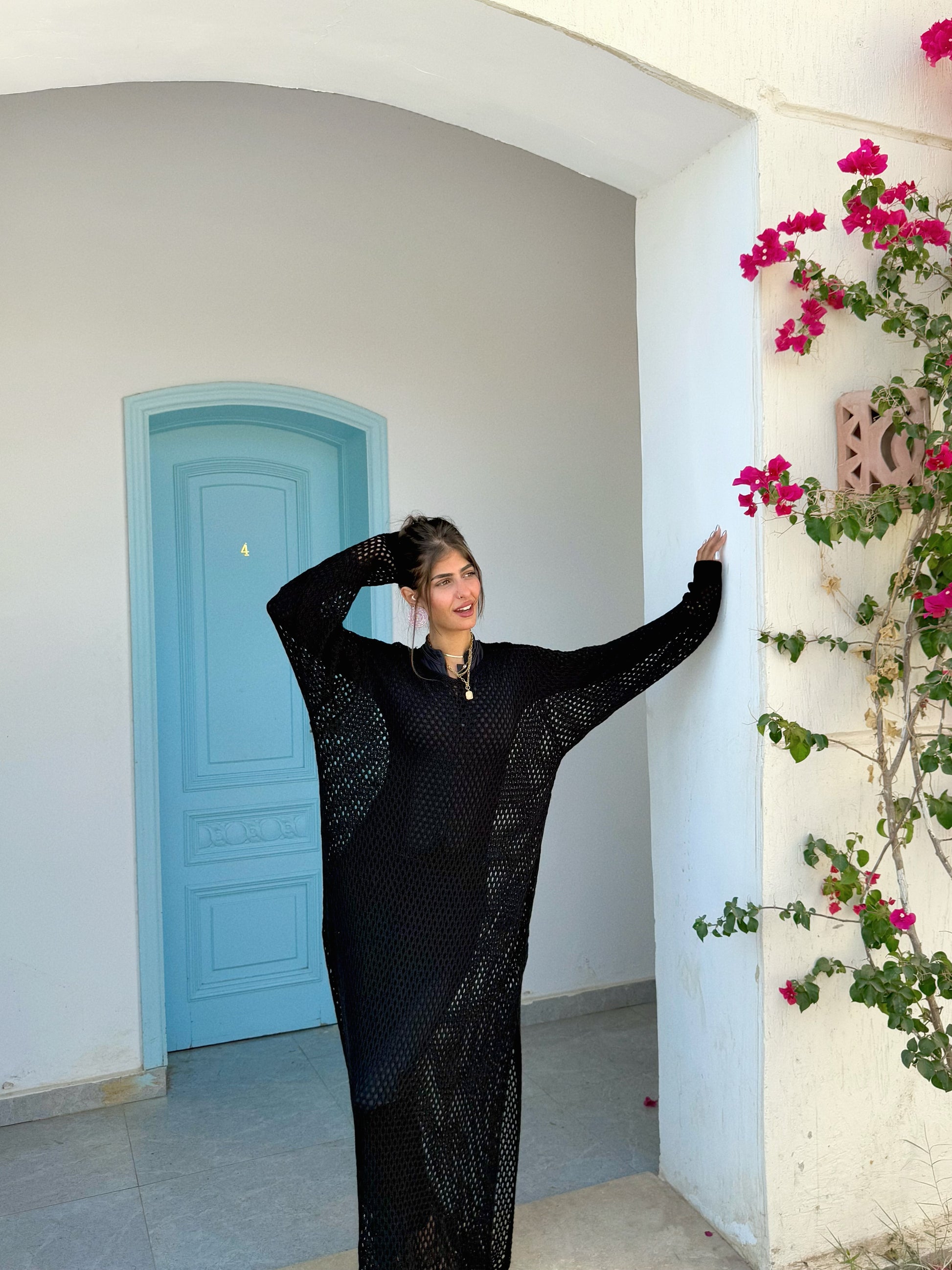 SUMMER KNIT COVER UP - BLACK