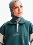 DAILY HOODIE DRESS - PETROL Green