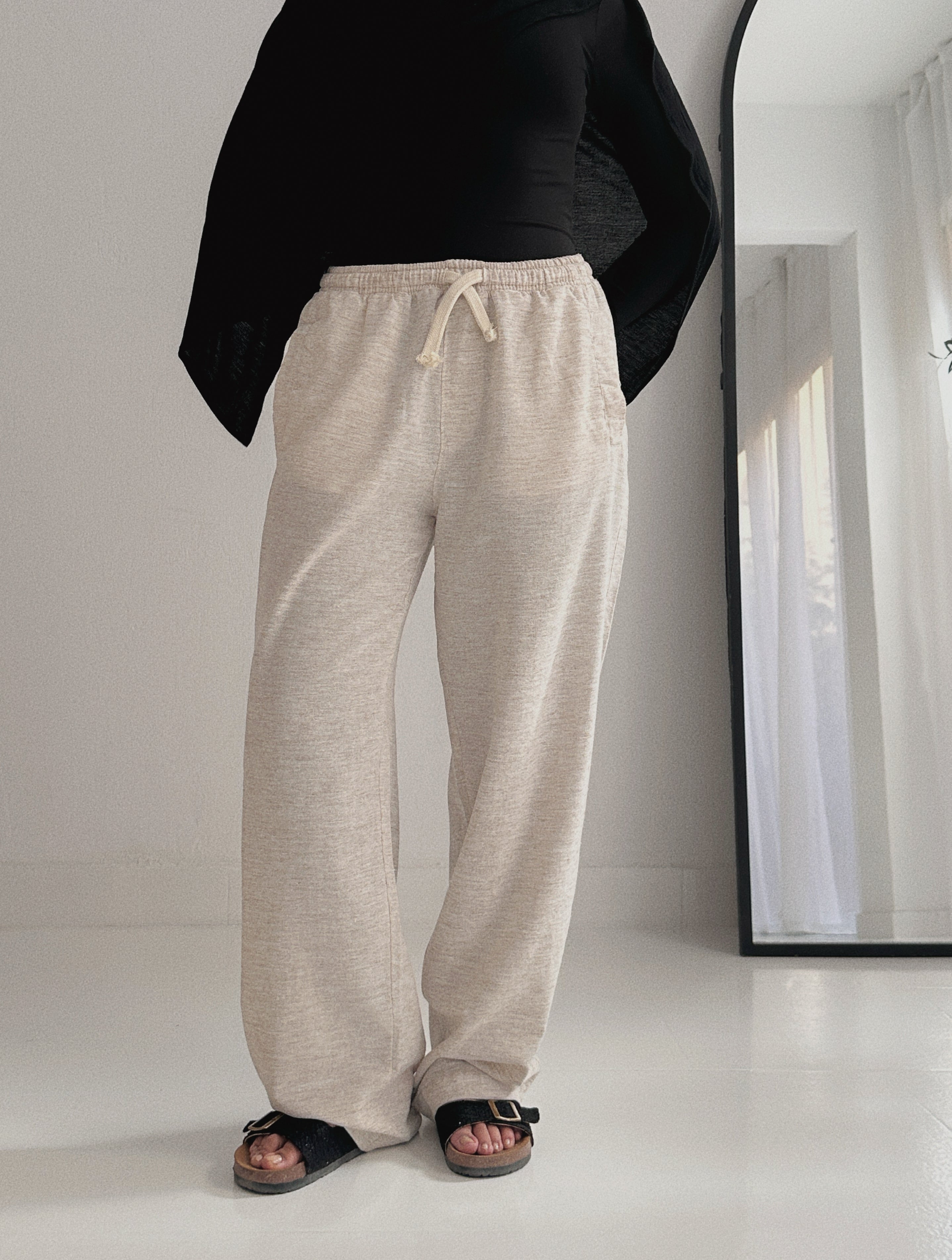 Wide leg linen pants