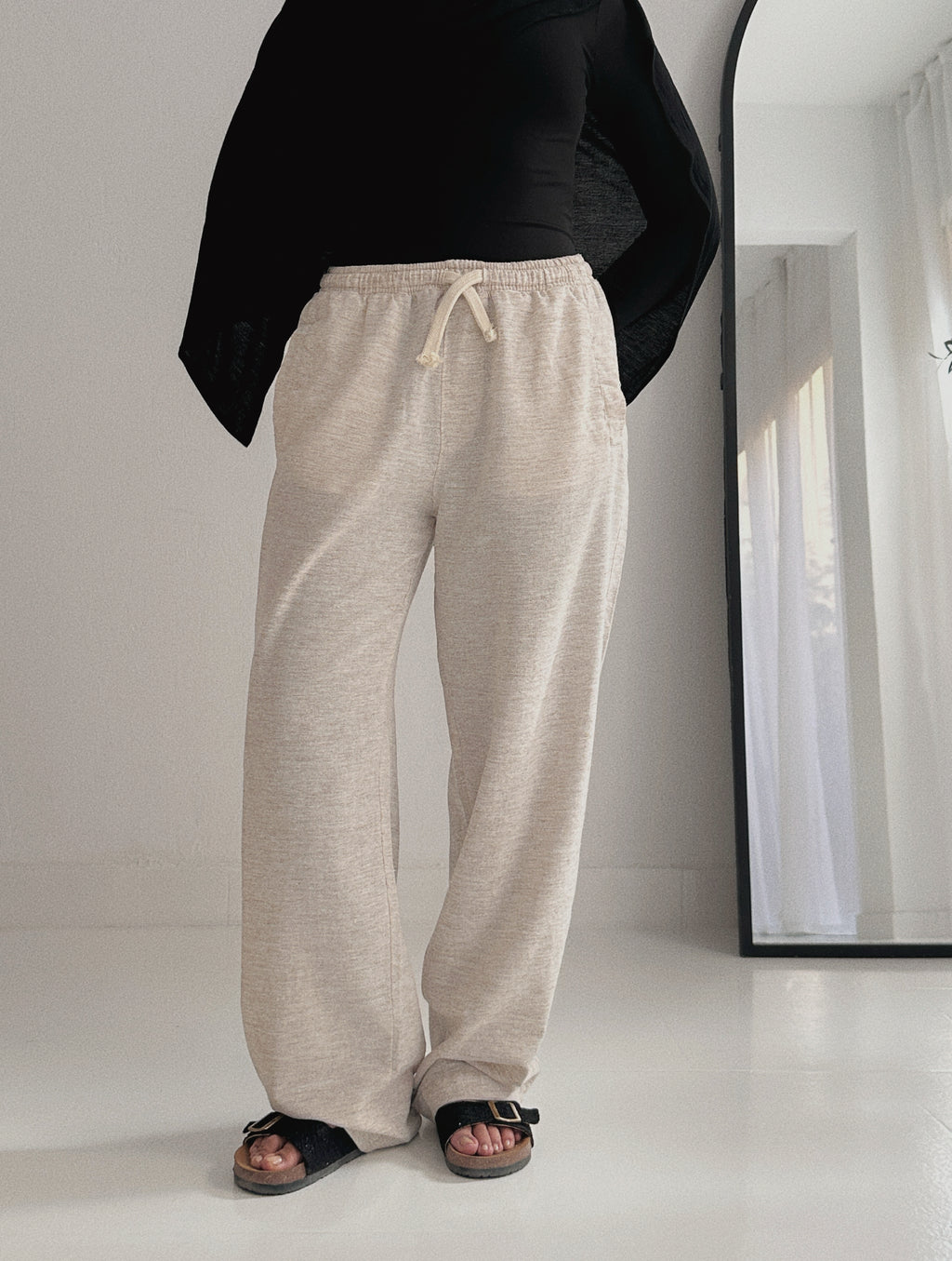 WIDE LEG LINEN PANTS