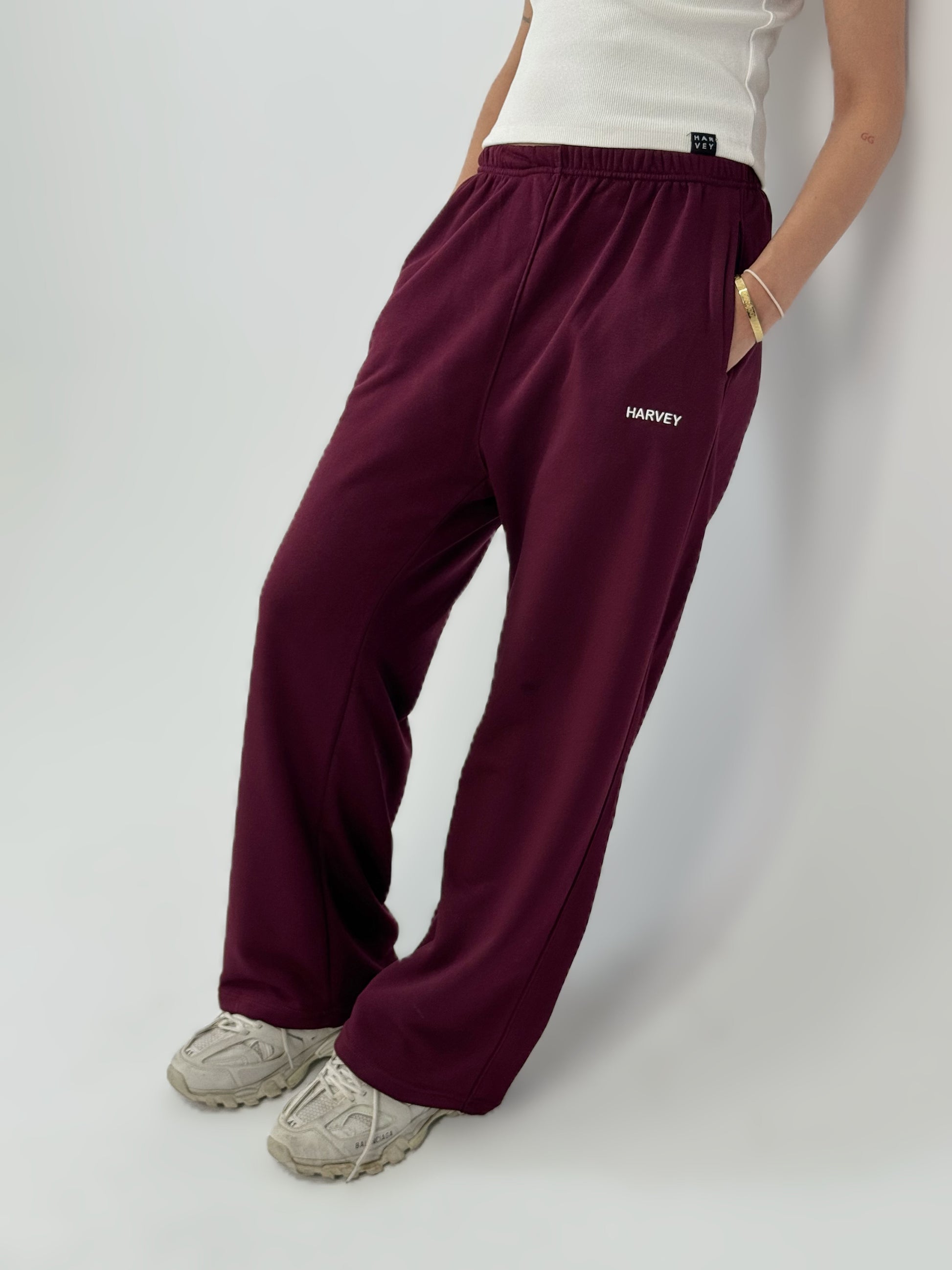 COMFORT FLOW PANTS - BURGUNDY
