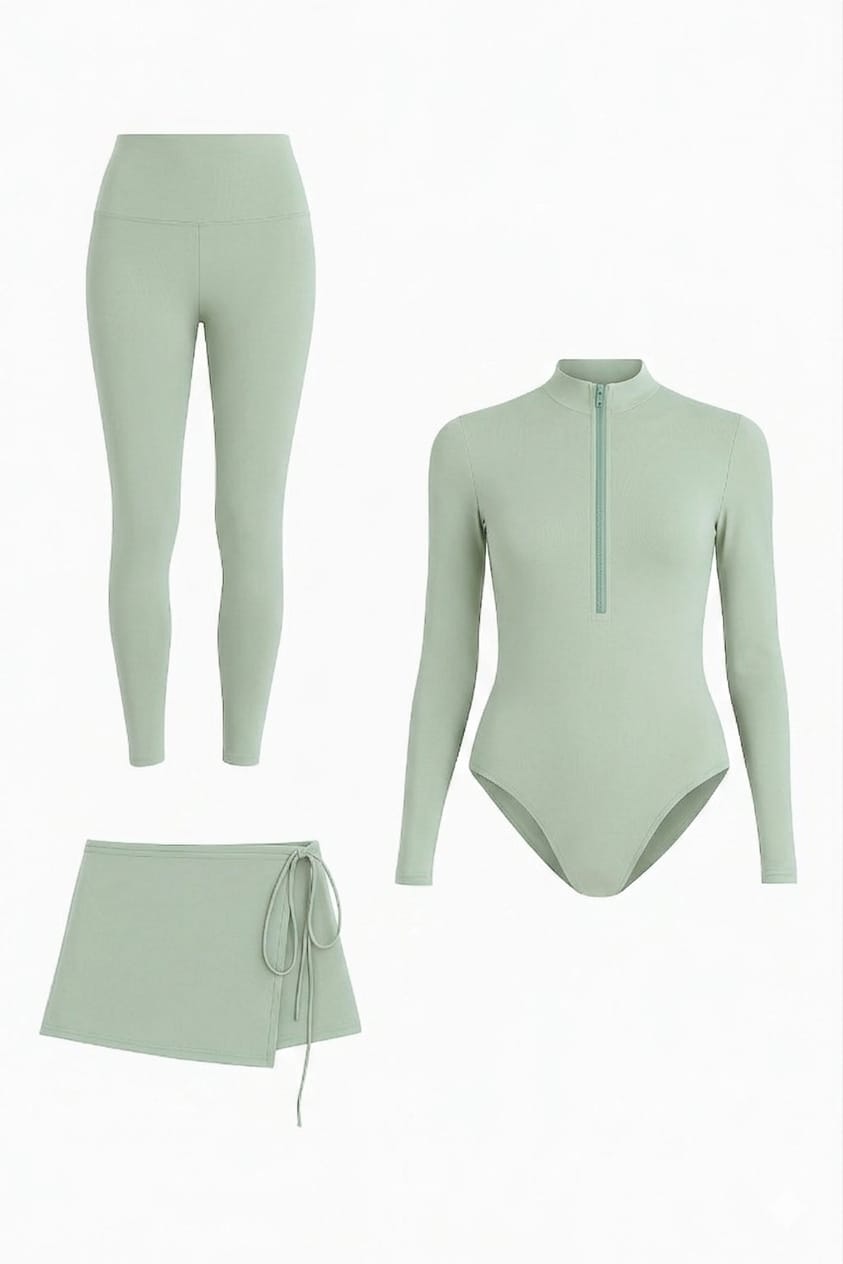 SWIM SET - SAGE GREEN