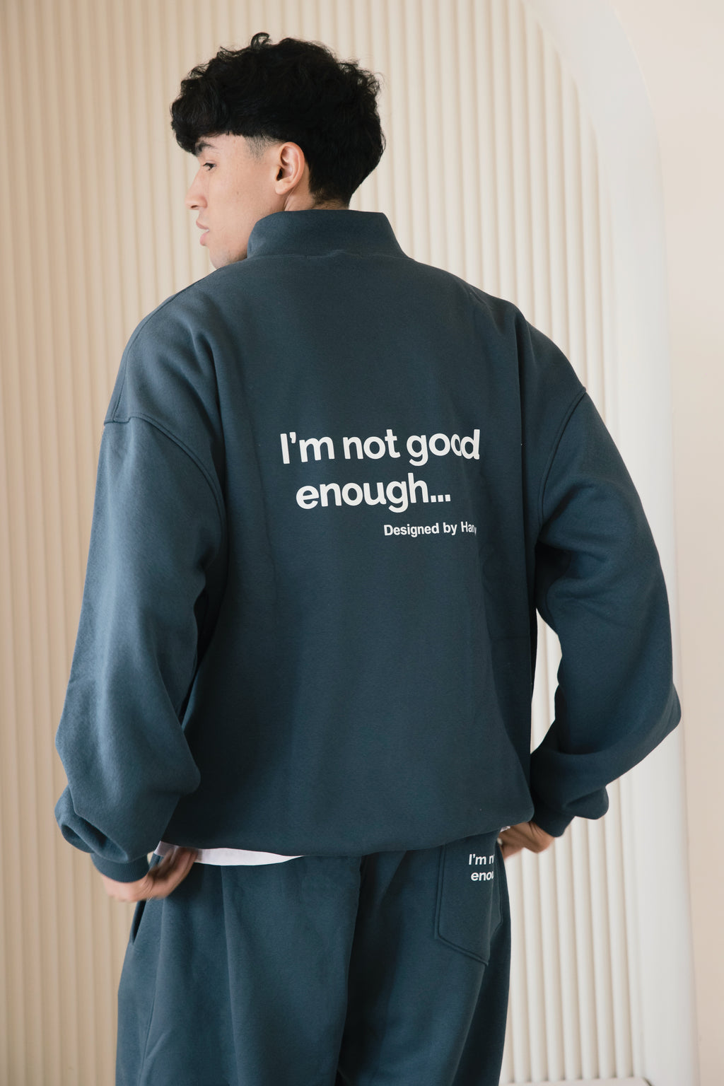 Half Zip-up Collar Set