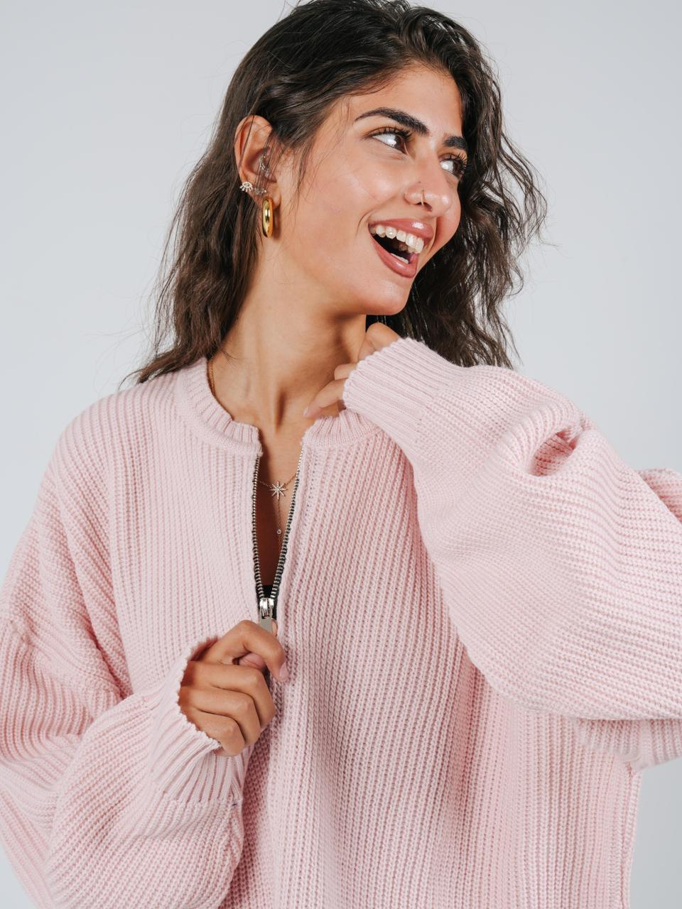 COZY SWEATER - POWDER PINK