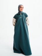DAILY HOODIE DRESS - PETROL Green