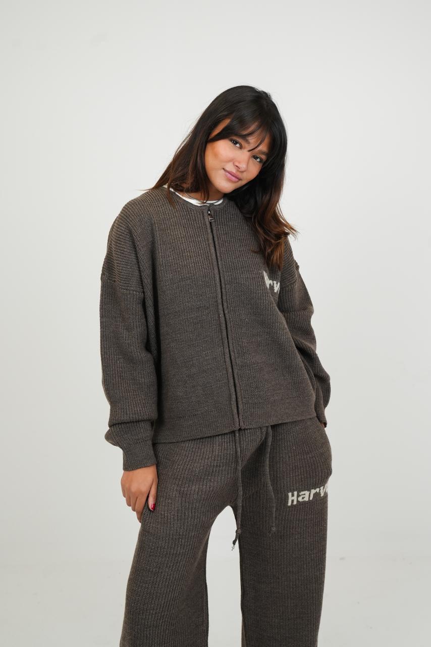 THE FLOW ZIP SET - MOCHA BROWN