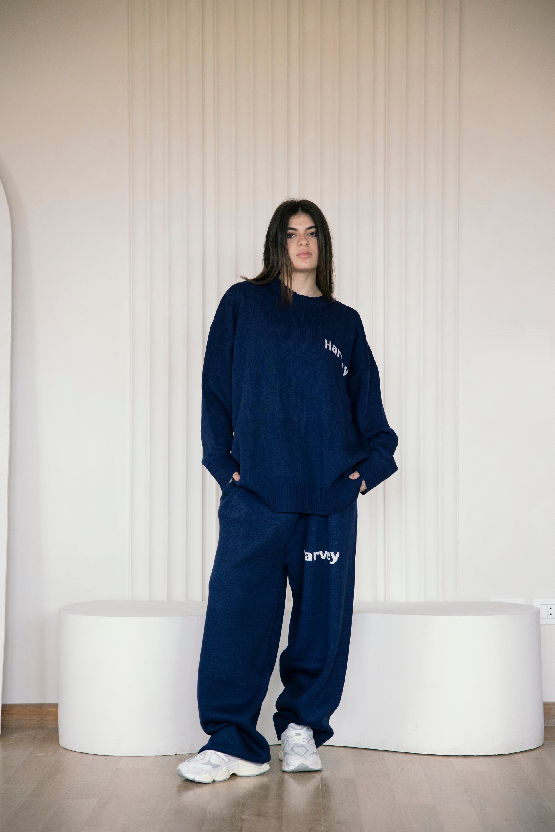 Oversized Jumper Set - Navy Blue