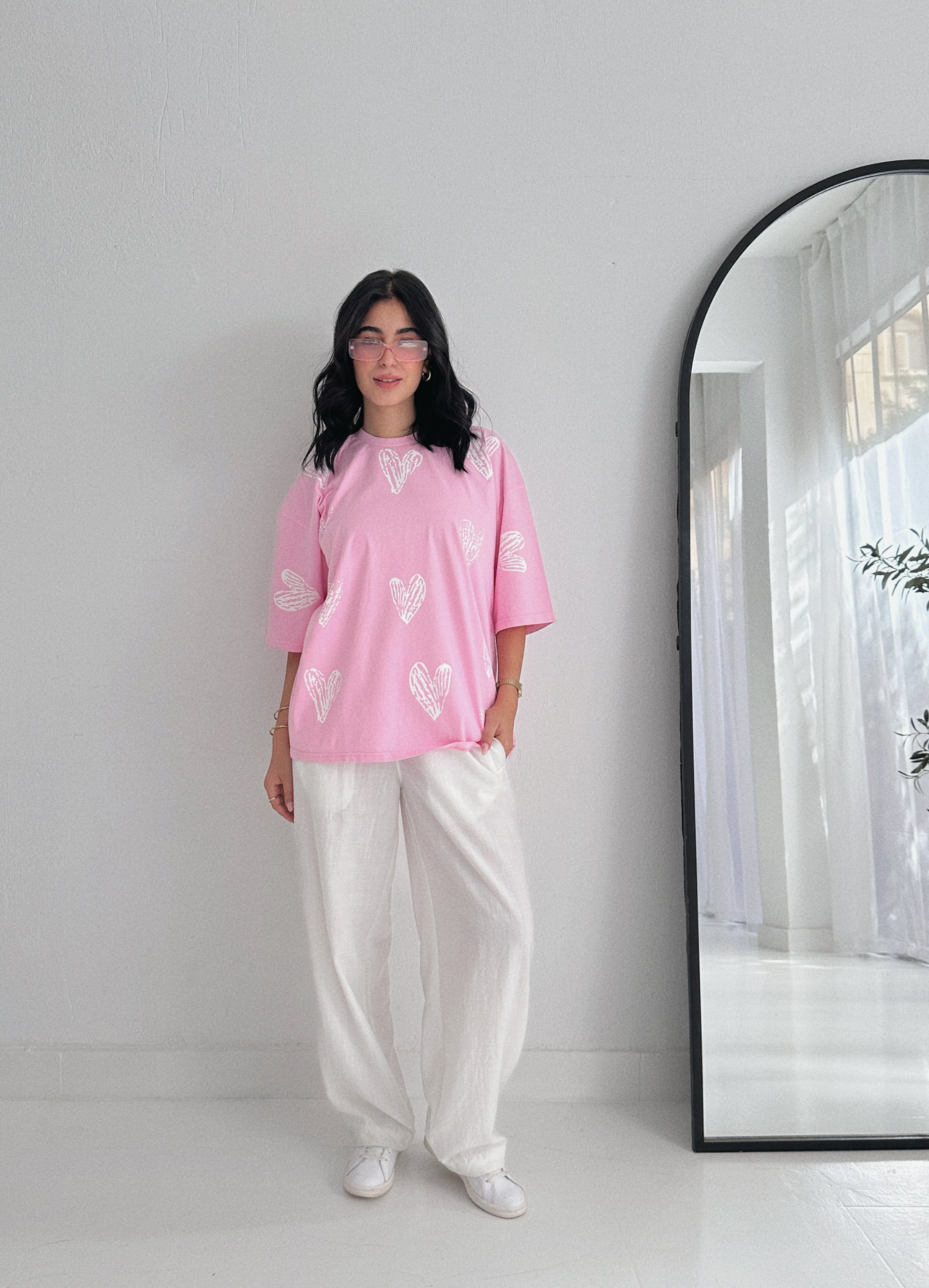 Wide leg linen pants