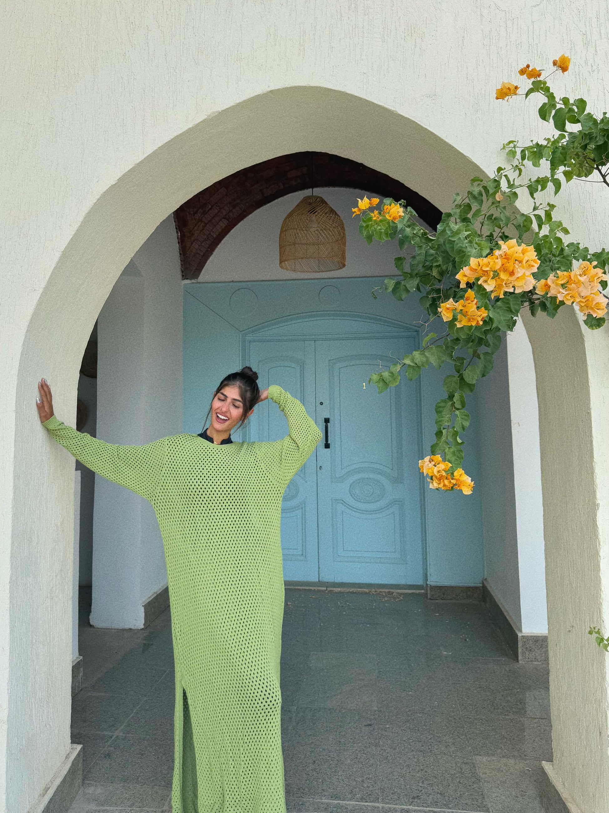 SUMMER KNIT COVER UP - KIWI