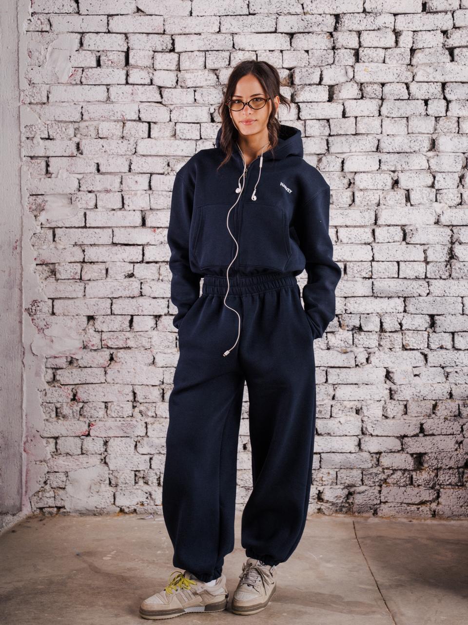 SOFT CROPPED SET - NAVY BLUE