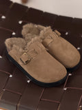 HIGH FUR CLOGS ( LATTE )