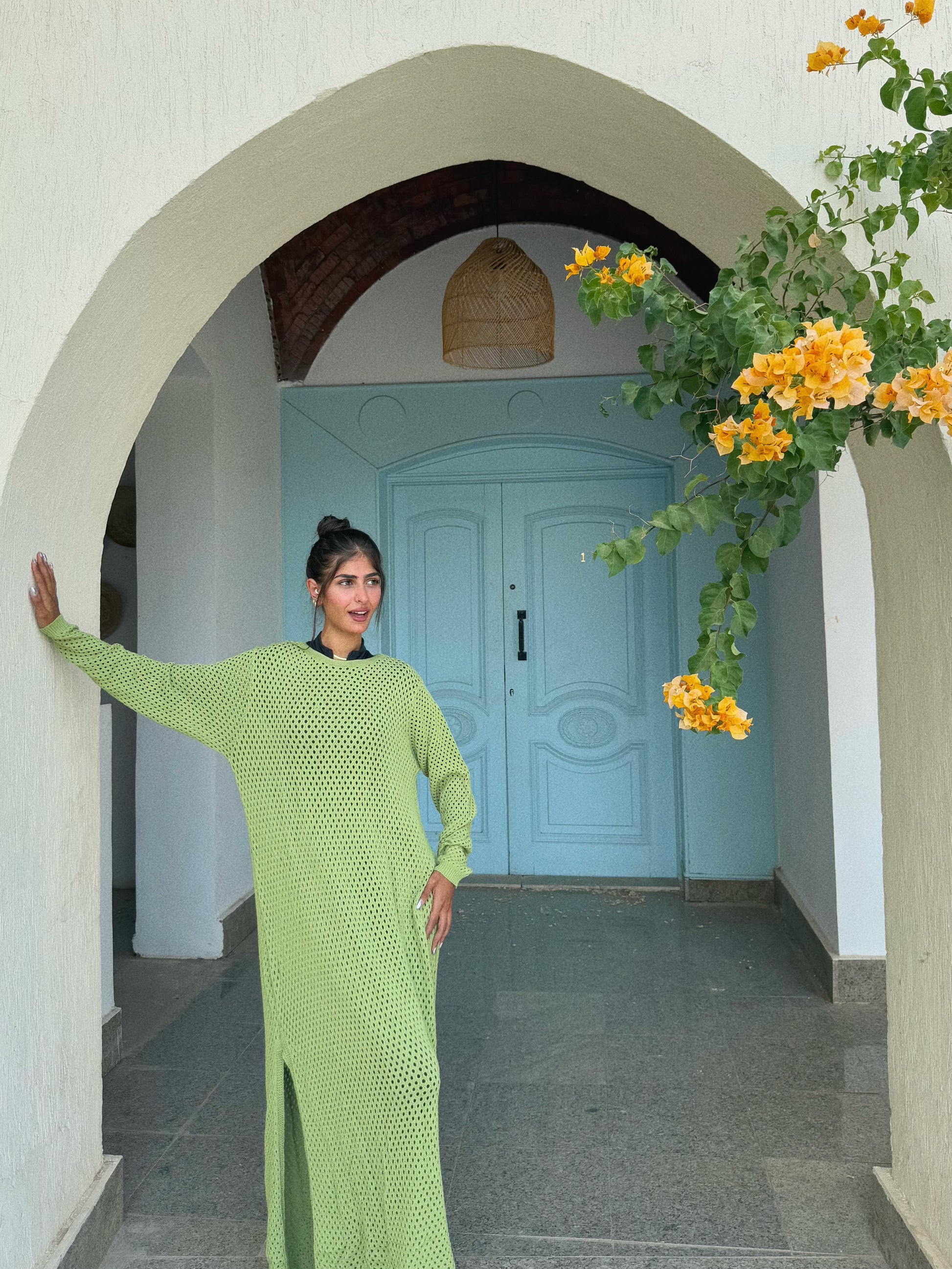 SUMMER KNIT COVER UP - KIWI