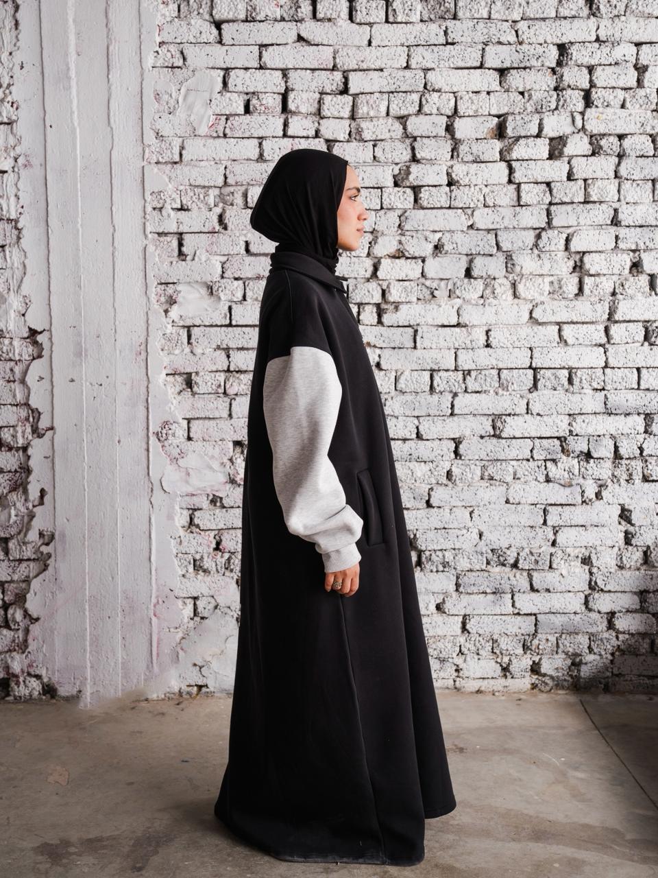 DAILY HOODIE DRESS - Black