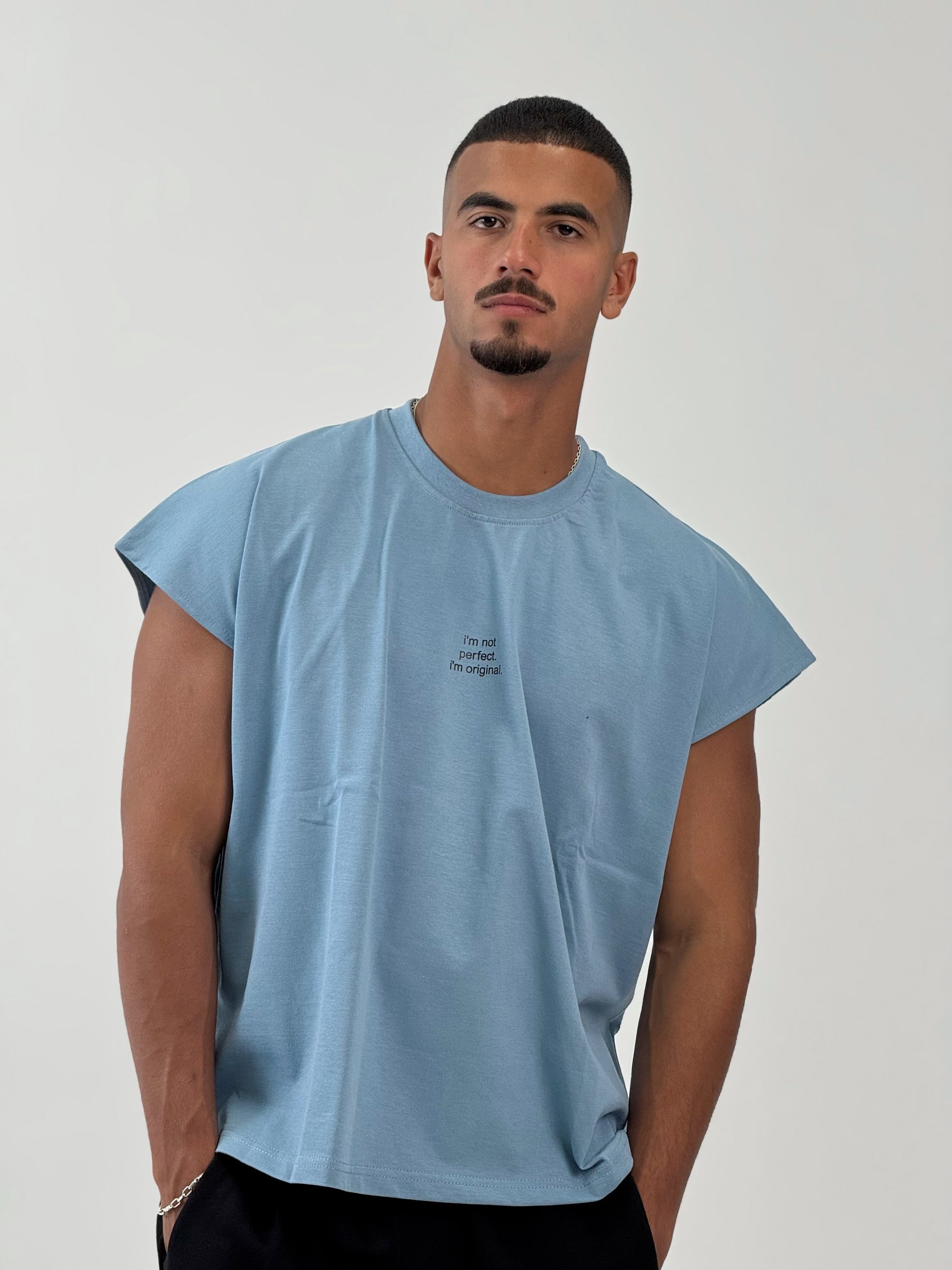 NOT PERFECT TEE - BABY BLUE