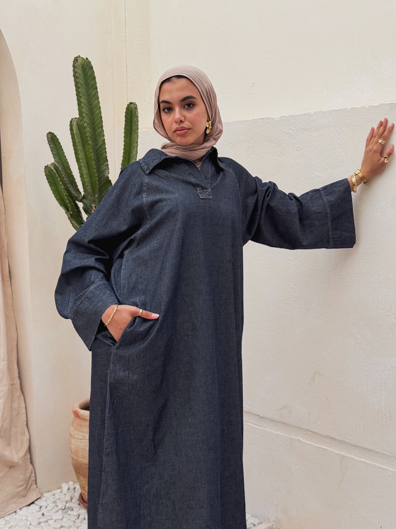 EVERYDAY DENIM DRESS - WASHED INDIGO