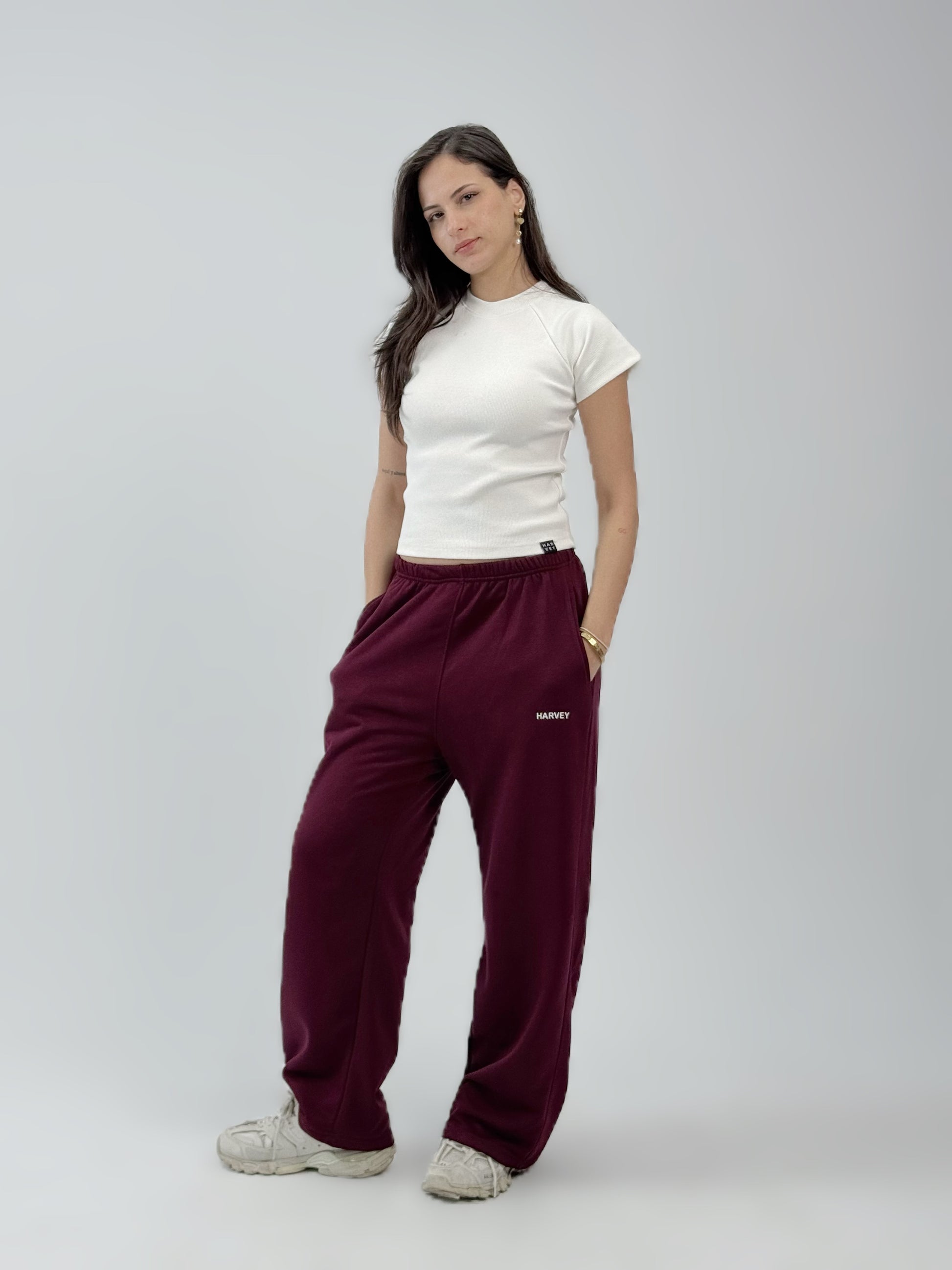 COMFORT FLOW PANTS - BURGUNDY