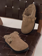 HIGH FUR CLOGS ( LATTE )