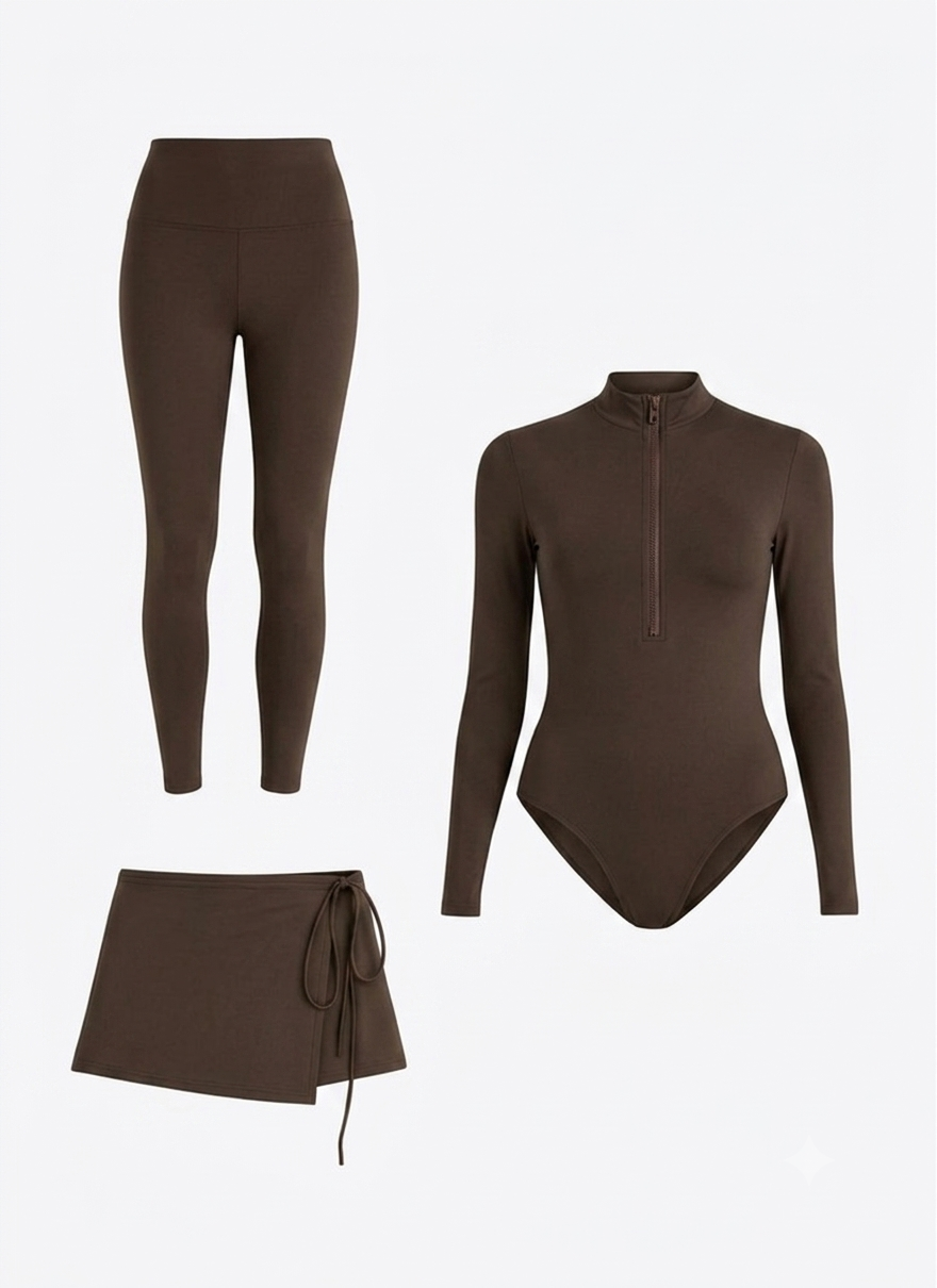 SWIM SET - BROWN