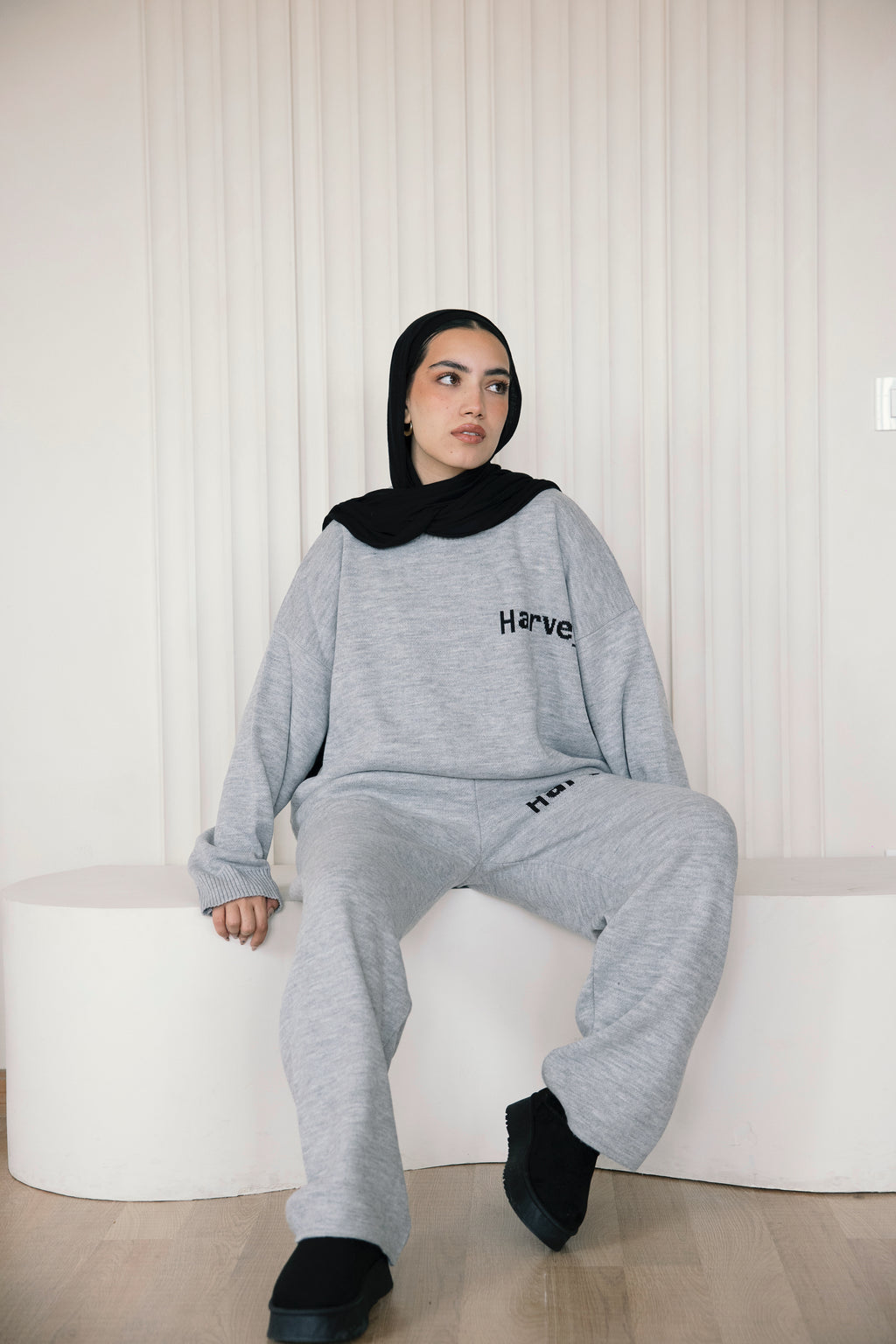 Oversized Jumper Set - Grey