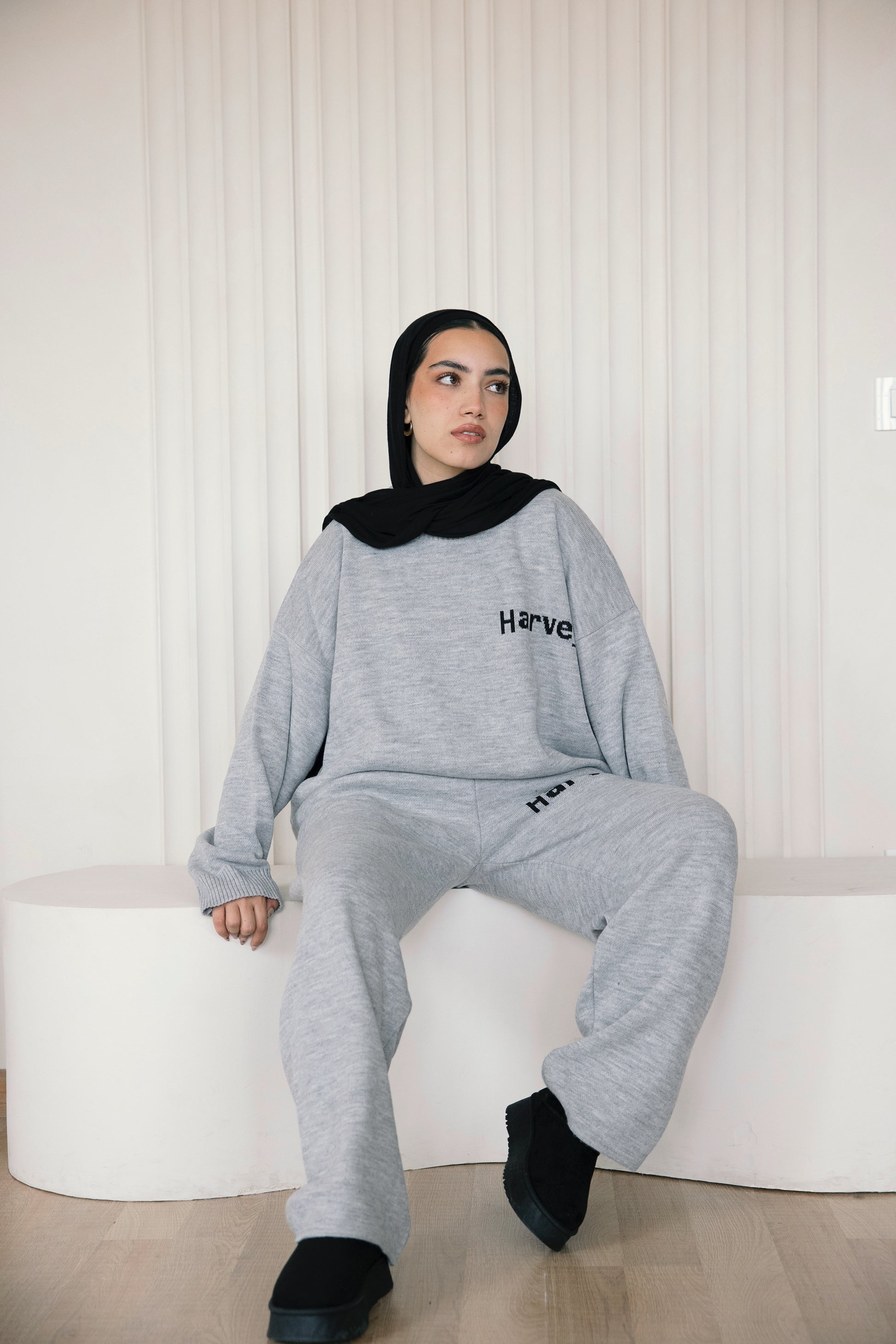 Oversized Jumper Set - Grey