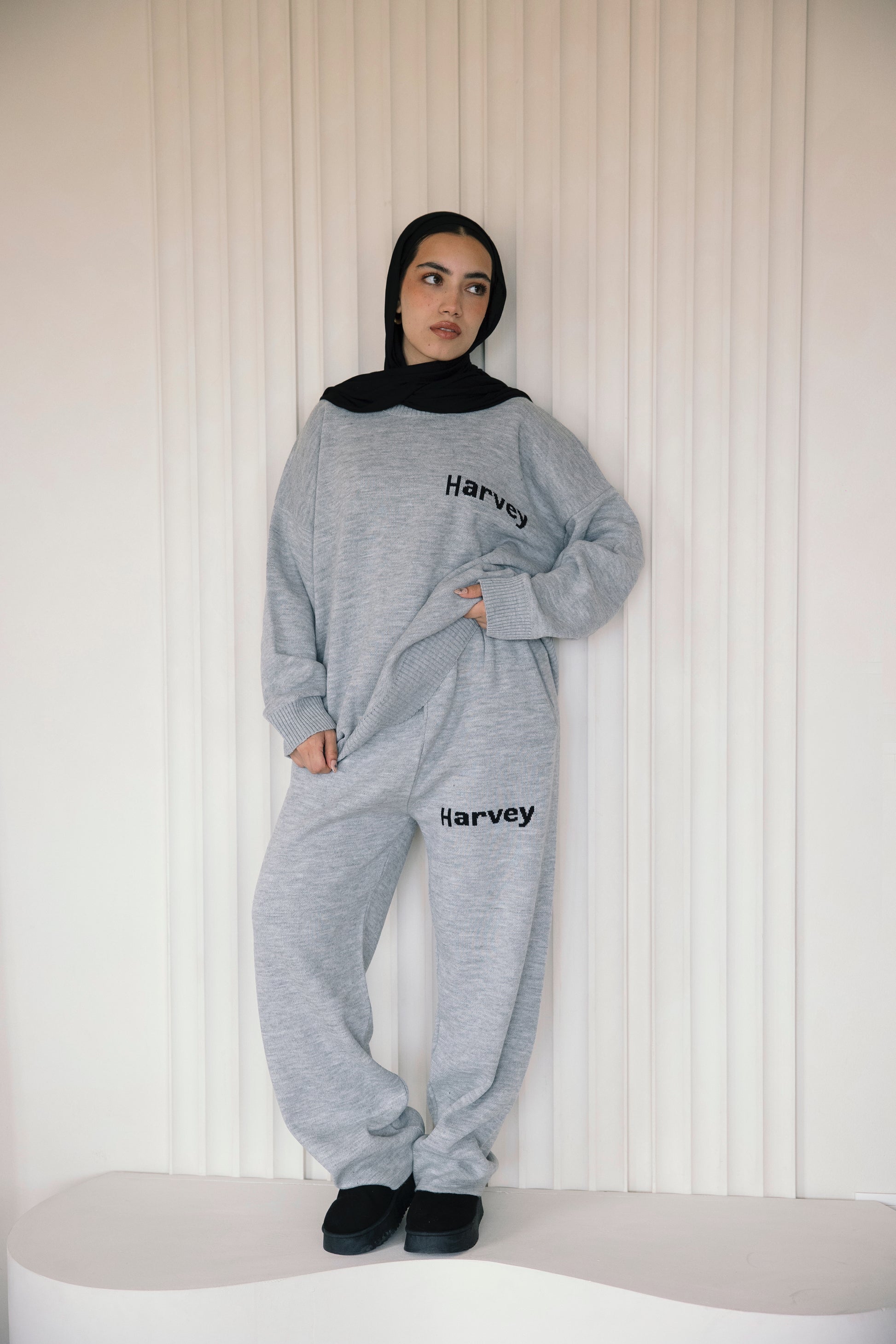 Oversized Jumper Set - Grey