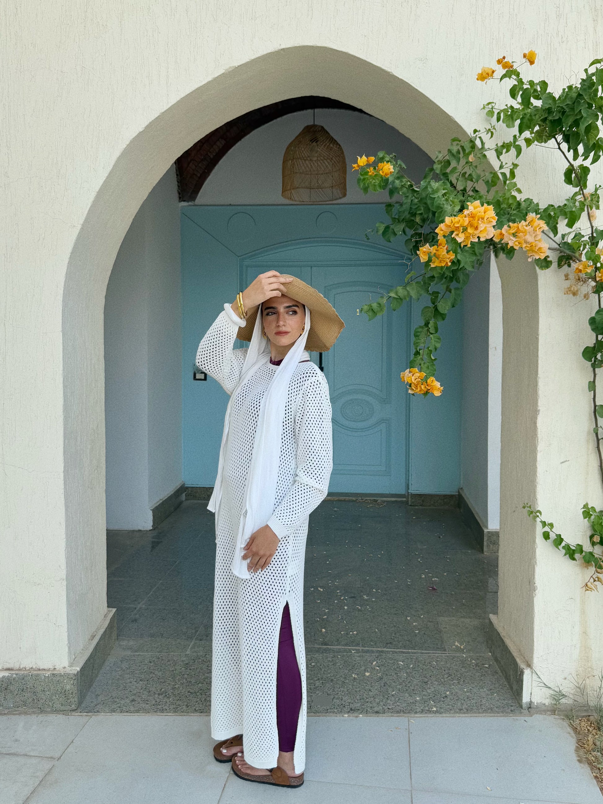 SUMMER KNIT COVER UP - WHITE