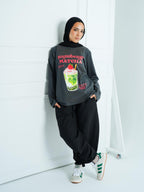 AIRY BALLON PANTS - Black