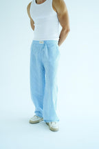 STRIPPED PANTS - Blue