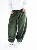 AIRY BALLON PANTS - Olive