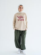 AIRY BALLON PANTS - Olive
