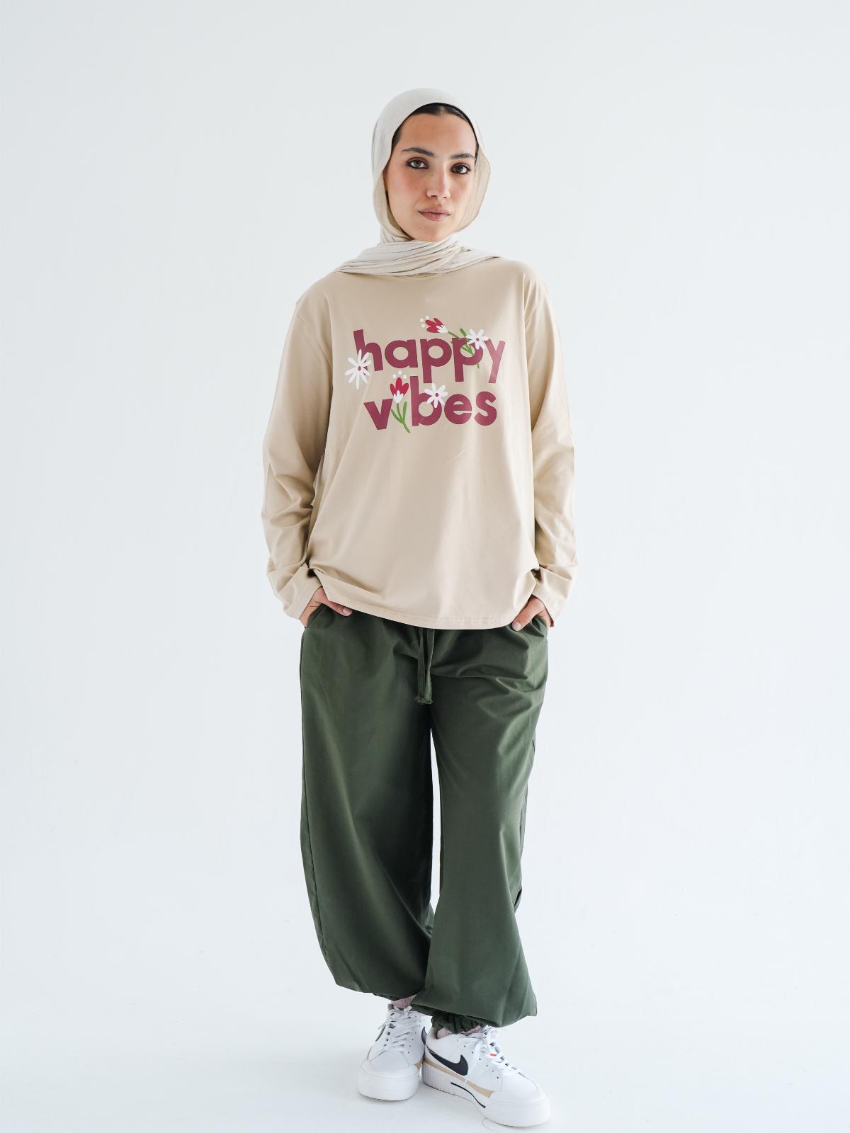 AIRY BALLON PANTS - OLIVE