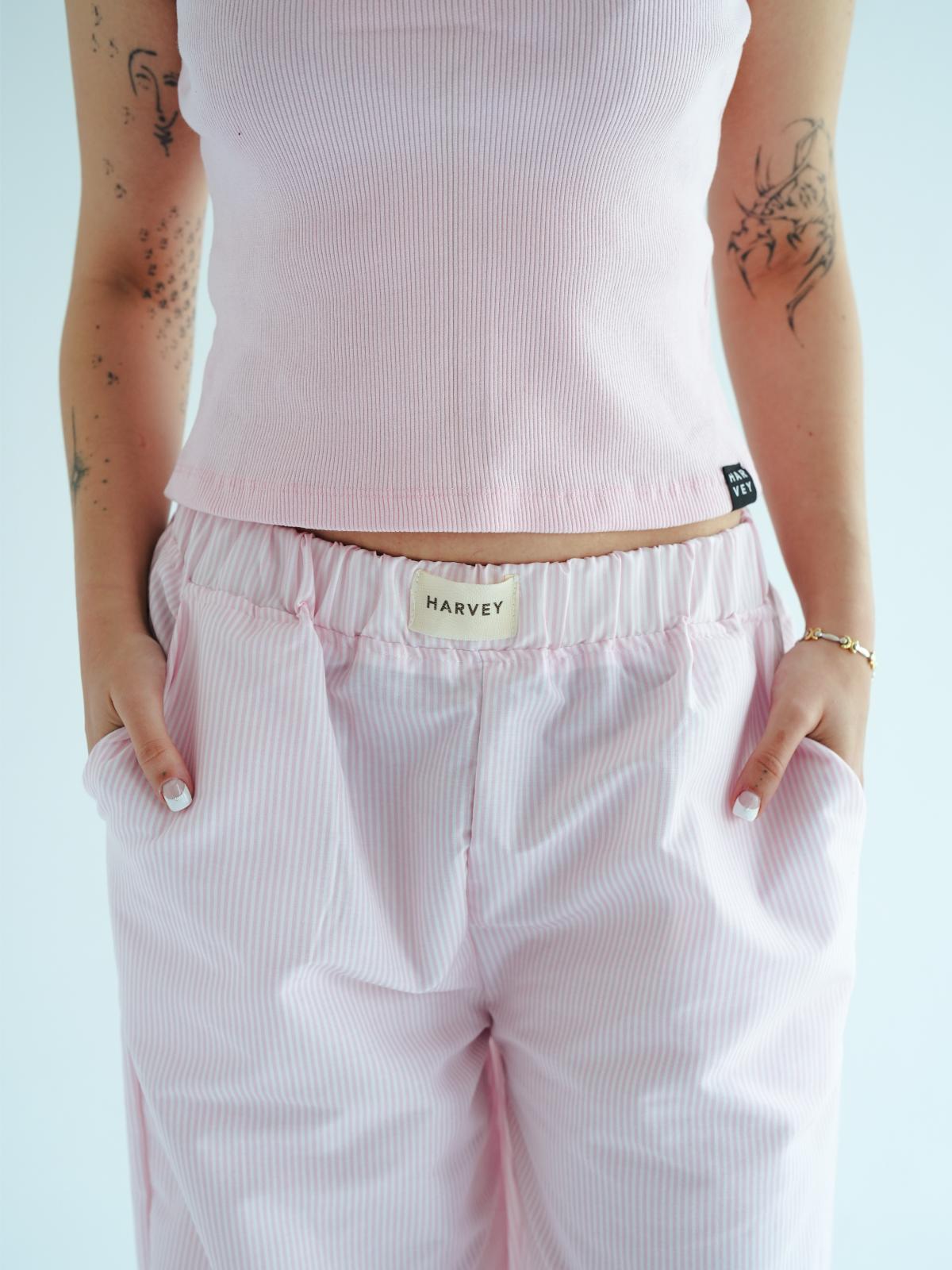 STRIPPED PANTS - PINK