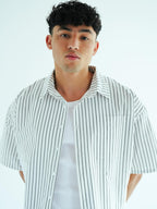 WHITE BOXY STRIPED Shirt