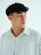 WHITE BOXY STRIPED Shirt