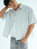 WHITE BOXY STRIPED Shirt
