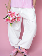 AIRY BALLON PANTS - White