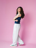 STRIPPED PANTS - Grey