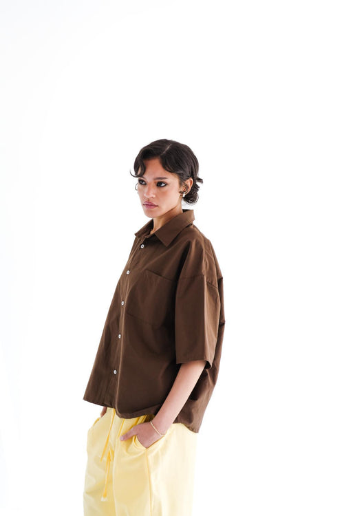 BROWN BOXY Shirt