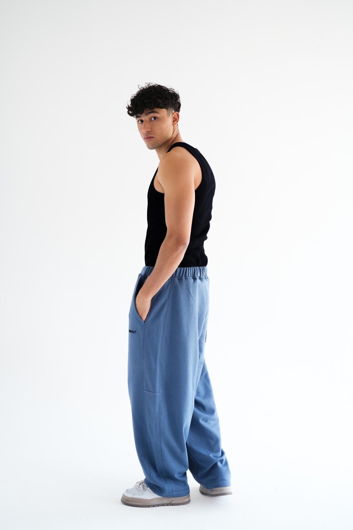BALLOON PANTS - TEAL BLUE