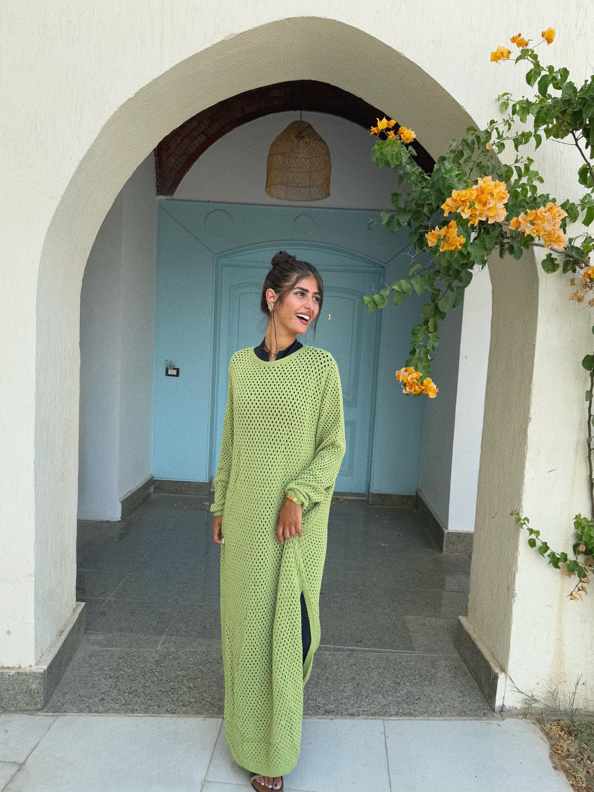 SUMMER KNIT COVER UP - KIWI