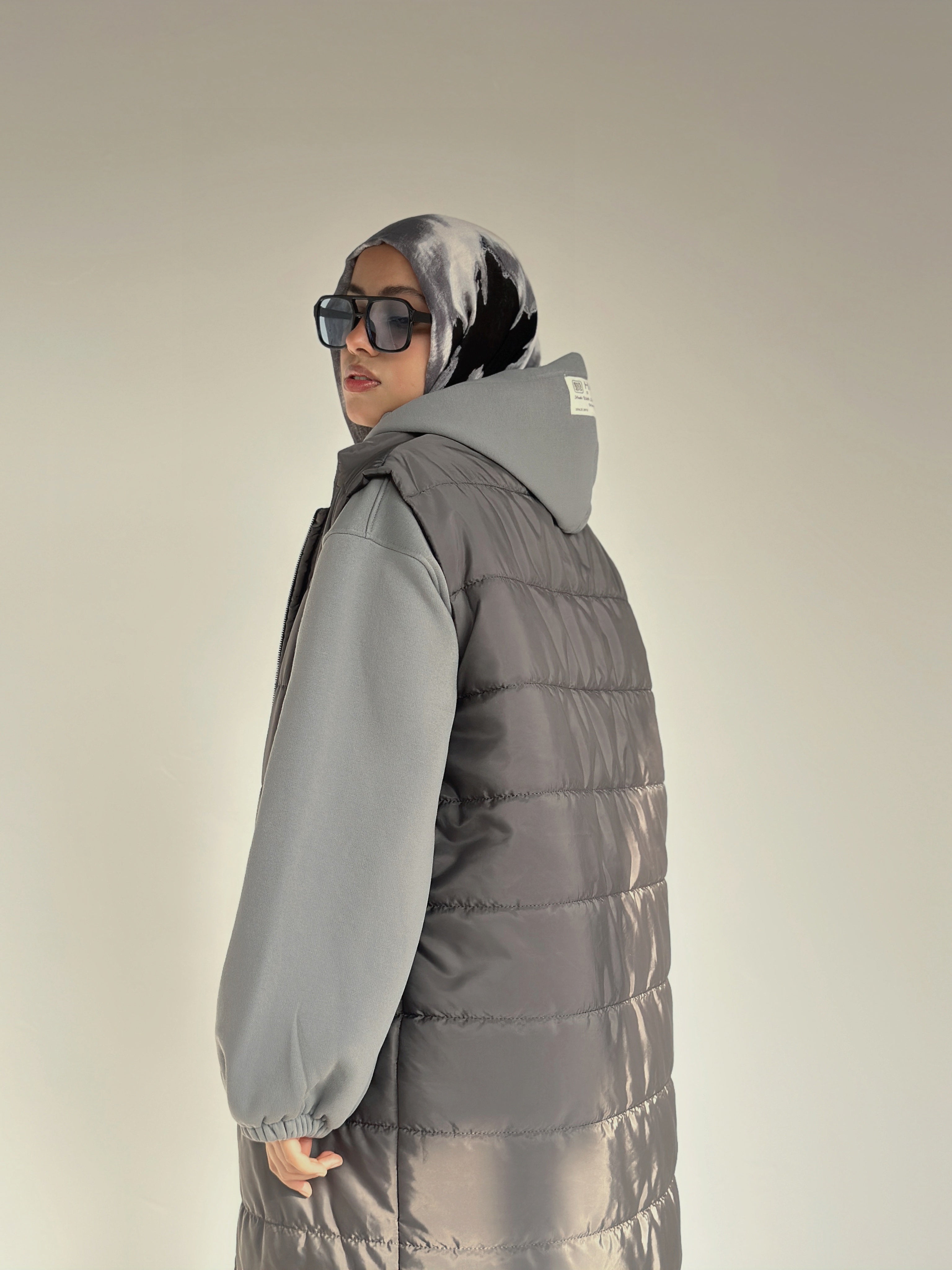 Long puffer vest