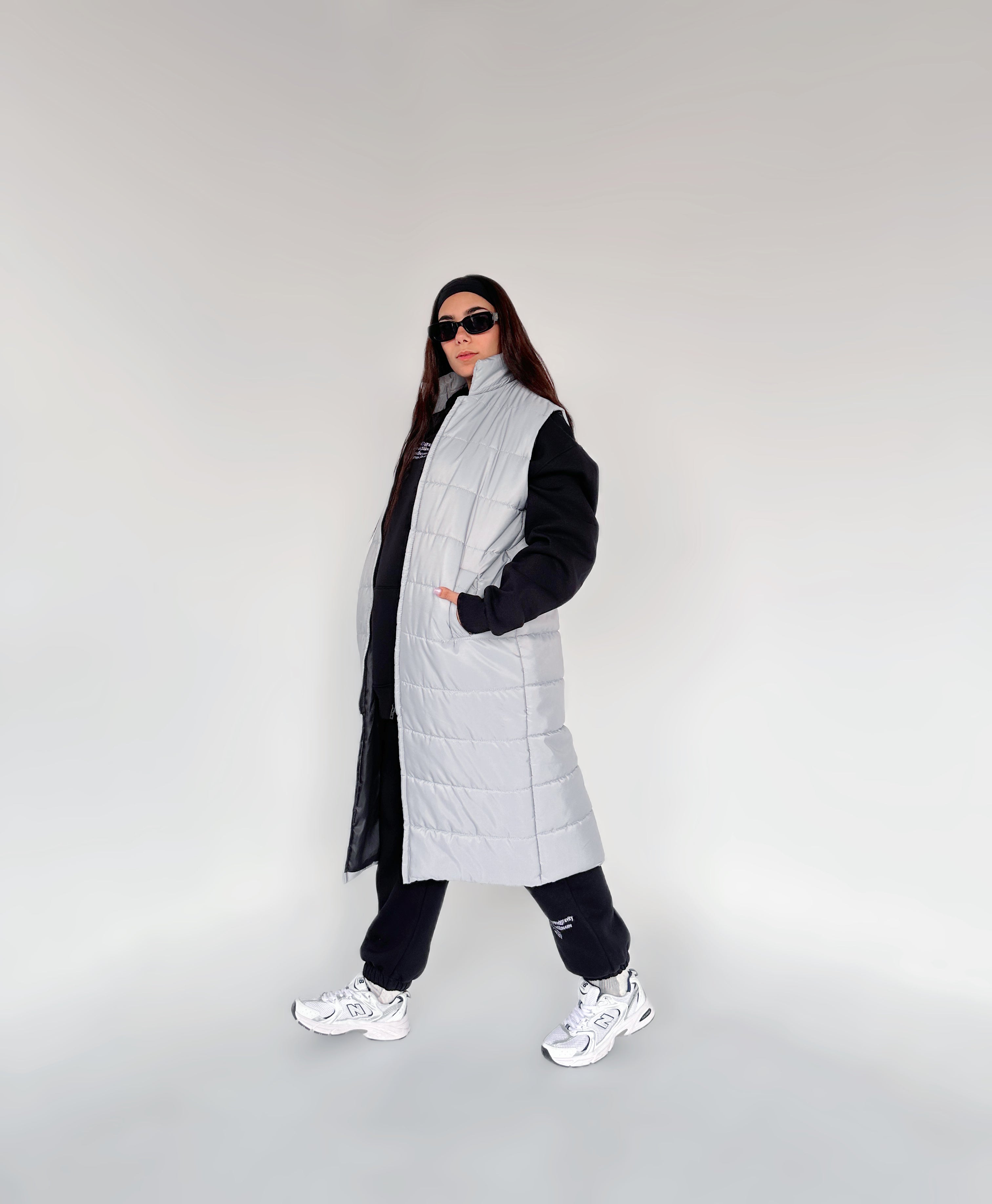 Long puffer vest