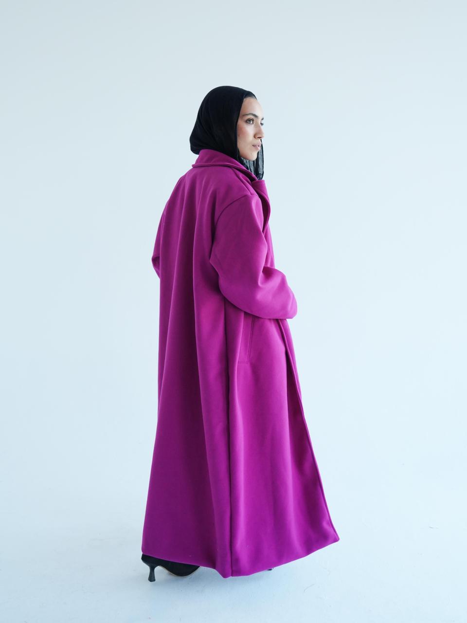 OVERSIZED COAT - FUCHSIA