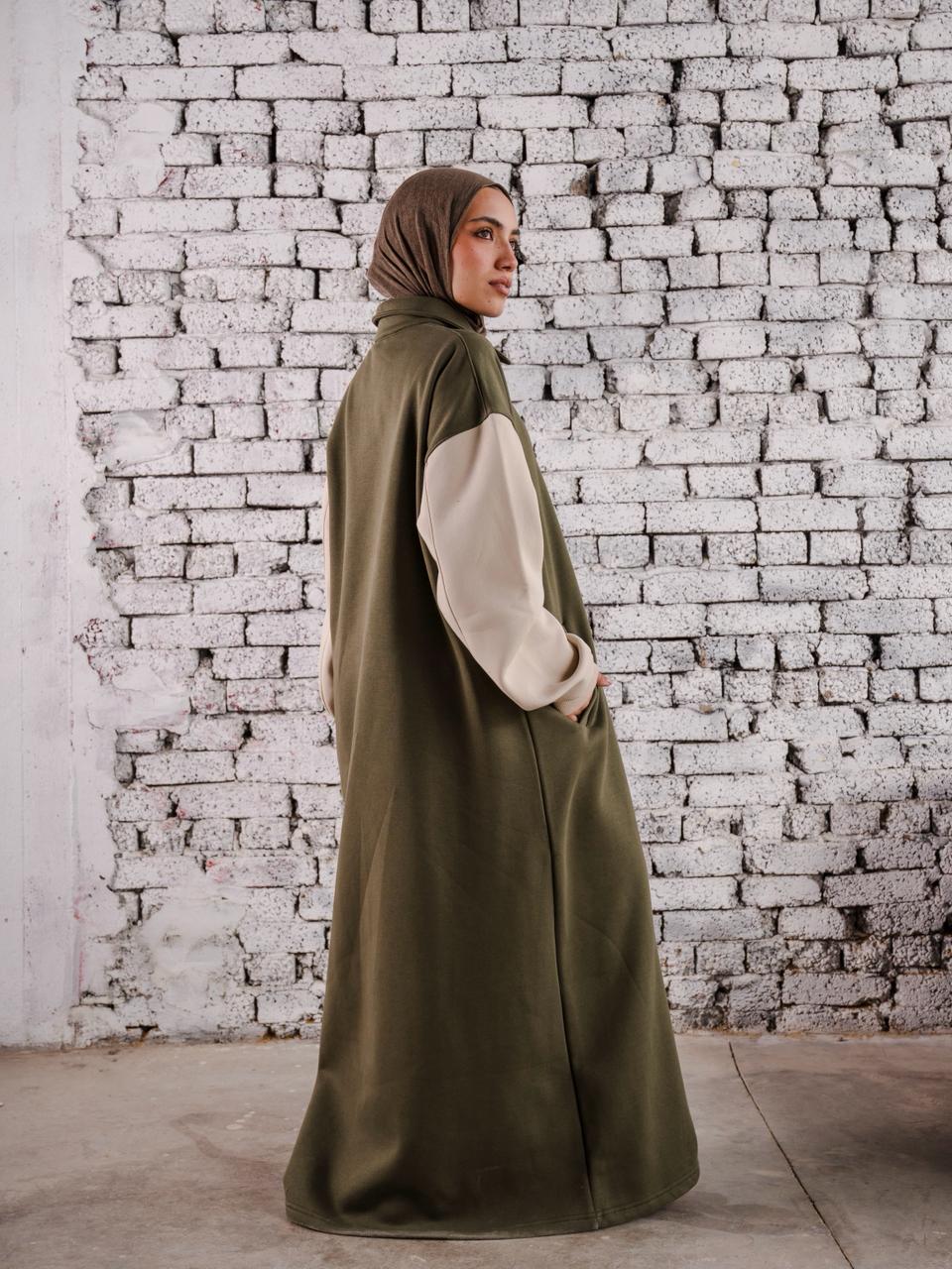 DAILY HOODIE DRESS - OLIVE