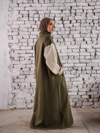 DAILY HOODIE DRESS - Olive